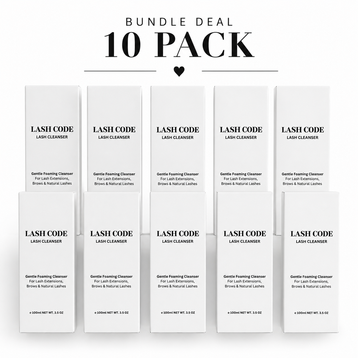 10 Pack Lash Cleanser